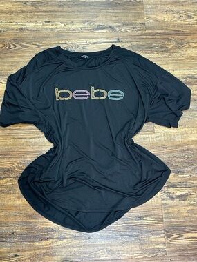Bebe Black Short Sleeve Tee